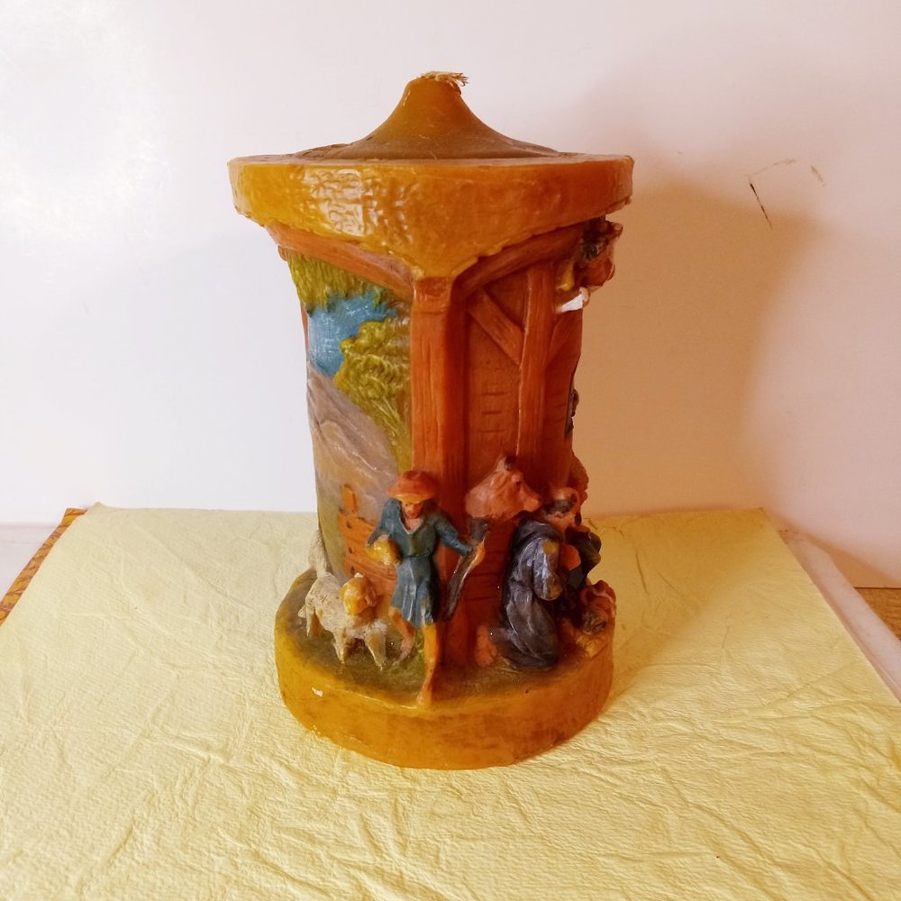 Vintage German Gunter Kerzen GMBH Nativity Candle Hand Carved  1924 - Picture 5 of 9
